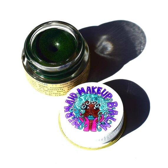 Mermaid Makeup Balm . seaweed green tinted li...