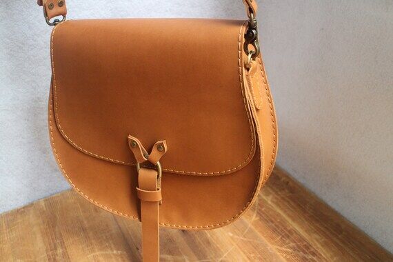 Leather messenger bag, Leather crossbody, Sch...