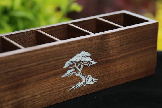 Customizable Wooden Makeup Brush Holder: Hand...