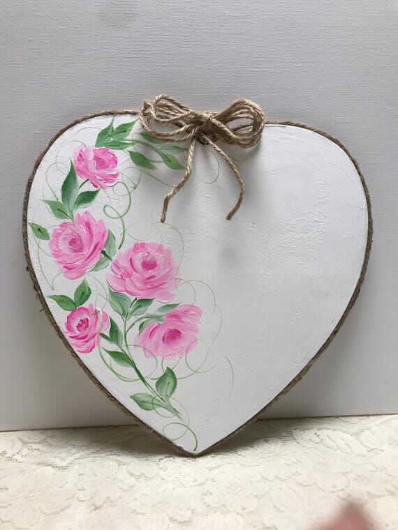 Heart shape wooden plaque...