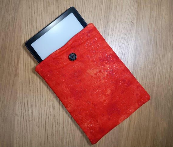 Red Sparkles E-Reader Slip Cover - Handmade P...