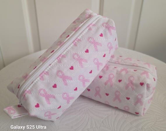 Cancer Pink Breast Cancer Ribbon Cosmetic Pou...