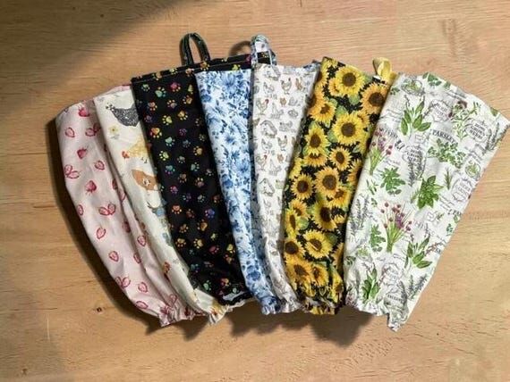 Fabric Bag Holder, Washable Grocery Organizer...