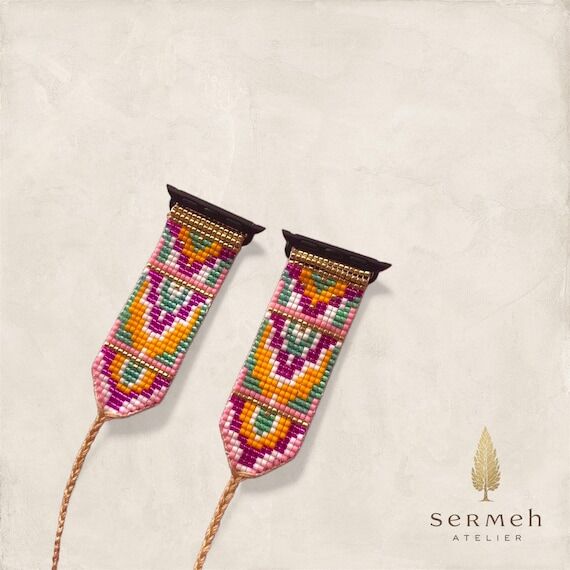 Blossom Mosaic Beaded Watch Strap...