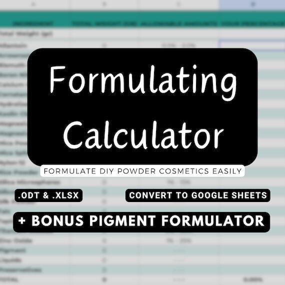 Formulating Calculator for DIY Cosmetics and ...