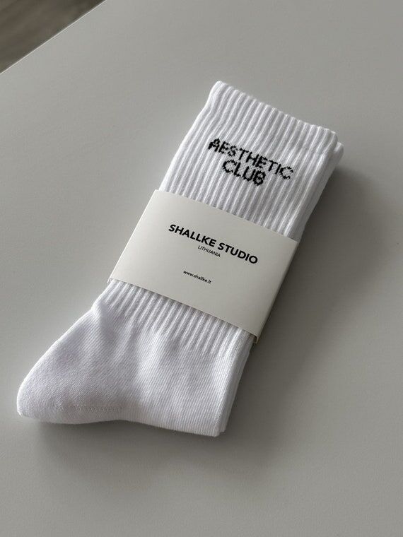Embroidered Socks, Street Style Crew Cotton S...