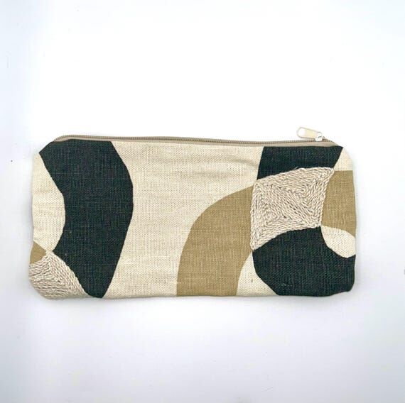 Rings Zipper Bag: Cotton Canvas Lined Clutch ...
