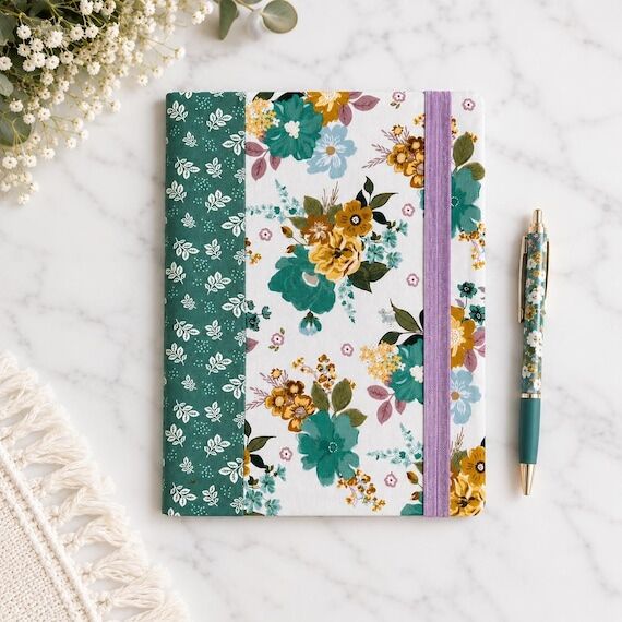 Teal Meadow Composition Notebook Cover | Reus...