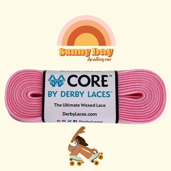 Cotton Candy Pink Derby CORE Waxed Roller Ska...