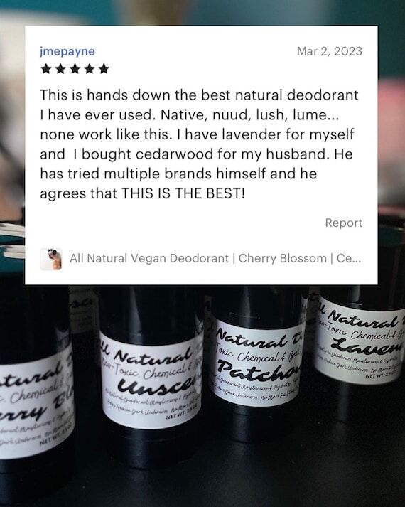 All Natural Vegan Deodorant | Cherry Blossom ...