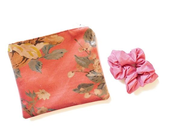 Liberty London velvet makeup bag / pouch purs...