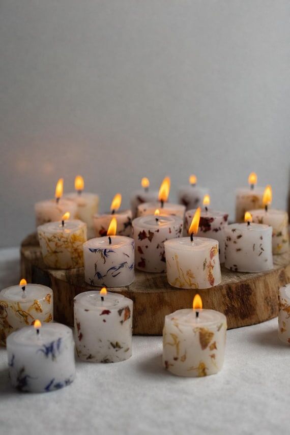 Mini Botanical Candle Favors | Handmade Weddi...