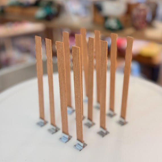 12 Pack Crackling Wood Candle Wicks: Soy Wax ...