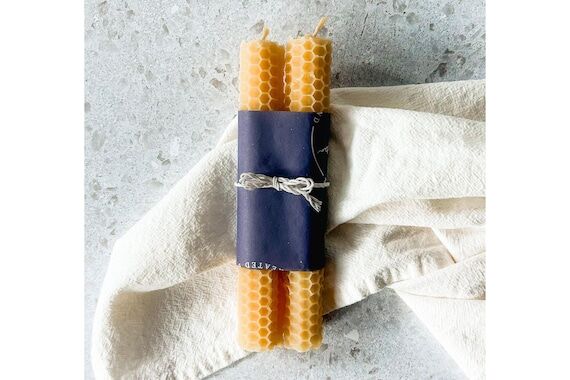 Pair of 6" Pure Beeswax Candlesticks for...
