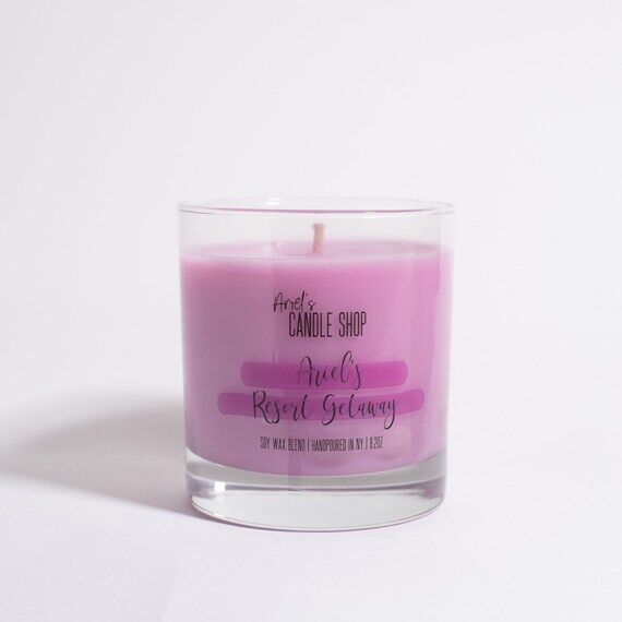 Ariel's Resort Getaway Scented Candle: Handma...