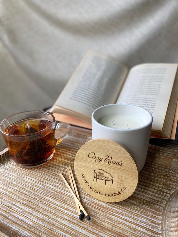 Cozy Reads Nontoxic Candle: Soy Coconut Wax, ...