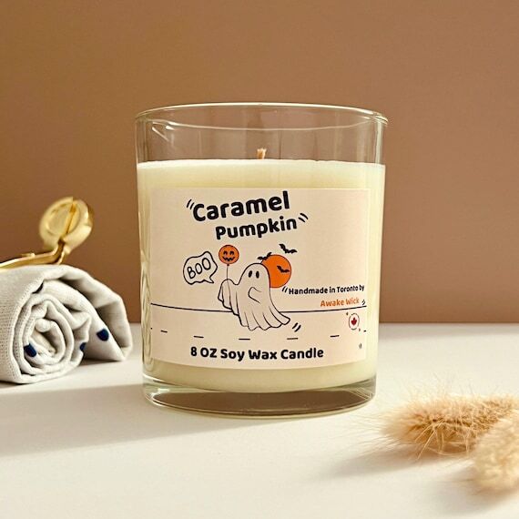 Pumpkin Scented Halloween Soy Candle...