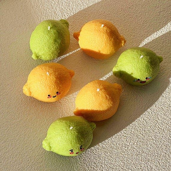 Lemon Candle, Citrus Fruit Decor, Party Favor...