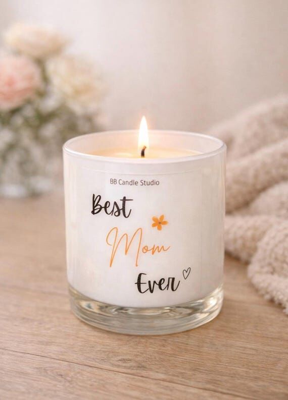 Best Mom Ever Candle, Mother's Day Gifts, Bir...