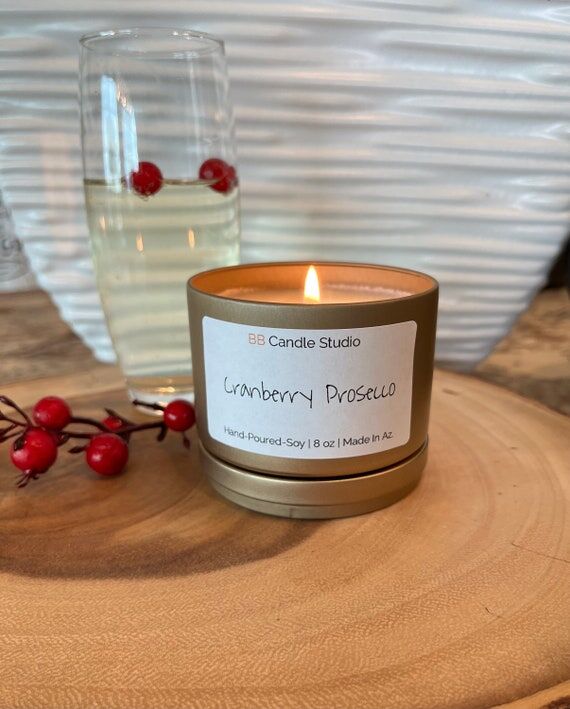 Cranberry Soy Candles, Handmade Soy Wax Candl...
