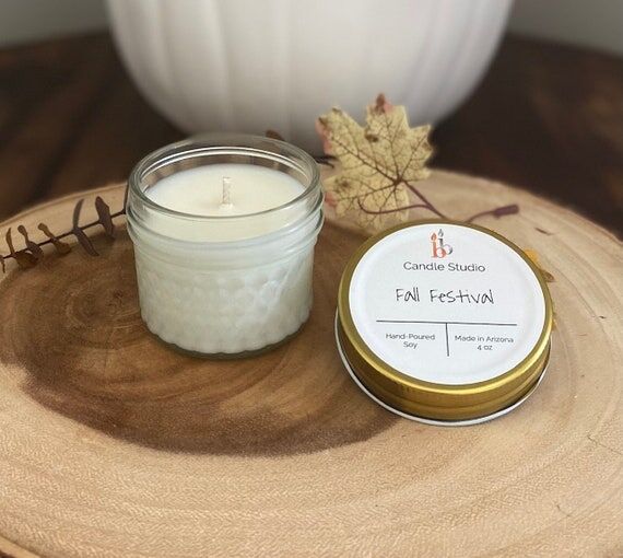 Fall Festival Soy Candle, Handmade Soy Wax Ca...