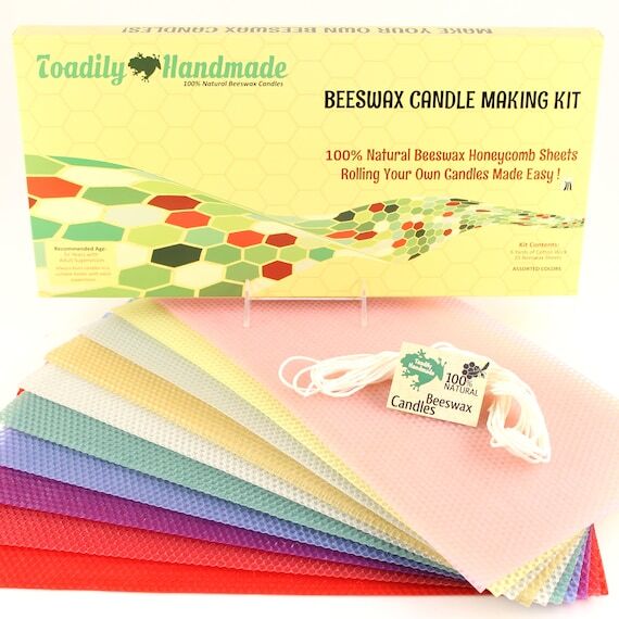 100% Beeswax Candle Making Kit - Assorted Col...
