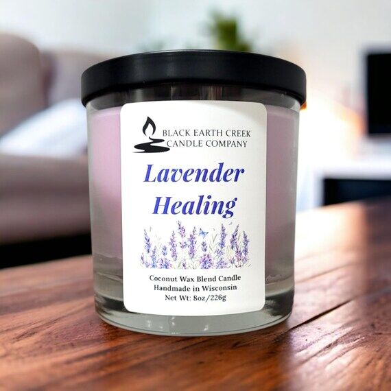Lavender Healing coconut candle, coconut soy ...