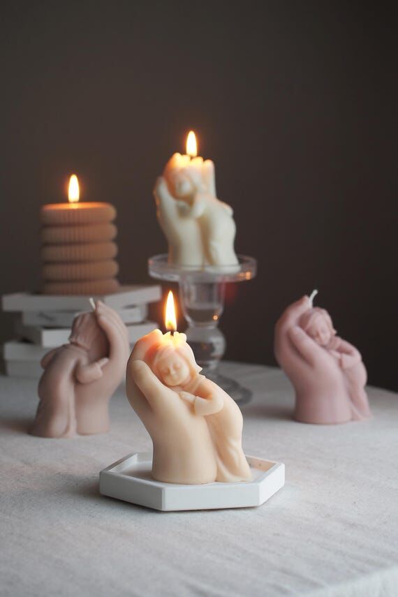 Mom and Kid Soy Beeswax Candle, Mother's Day ...