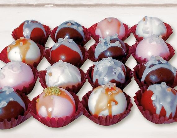 Handmade Truffle Glycerin Soap Ball Set: Choc...