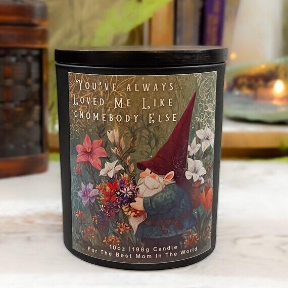 Custom Scent Gnome Mom Candle - Premium 10oz ...