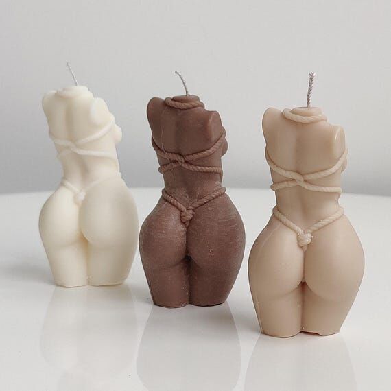 Shibari Goddess Soy Wax Candle: Curvy Sculpte...