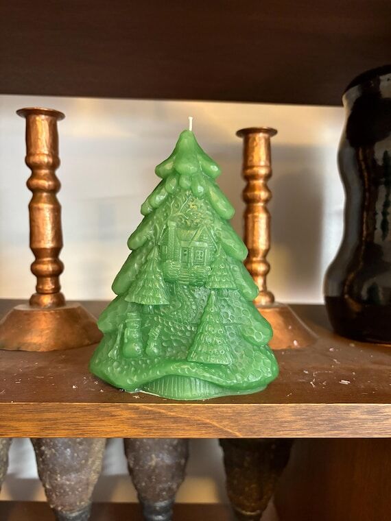 Village Christmas Tree Candle....