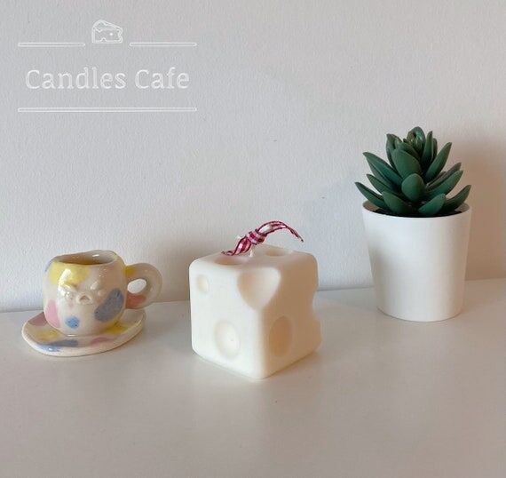 Cheese Candle|Square Cheese|Cute Candle| Food...