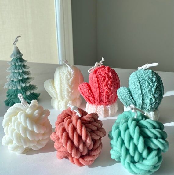 Glove Candle, Yarn Ball Candle, Cute Candle, ...