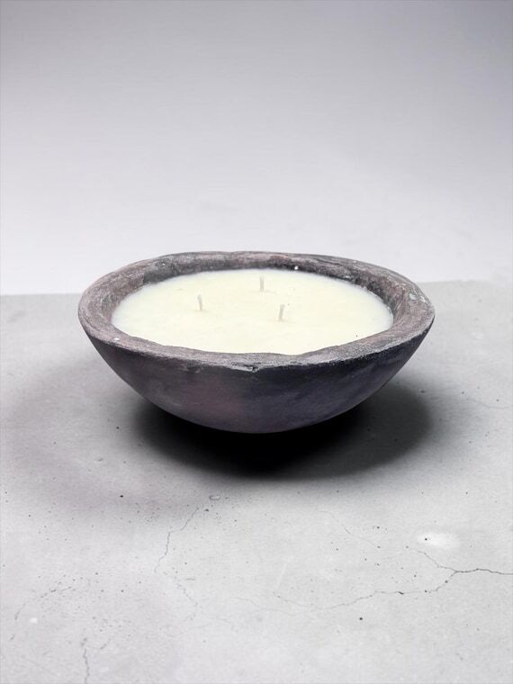 Concrete Bowl Soy Candle | Industrial Bowl | ...