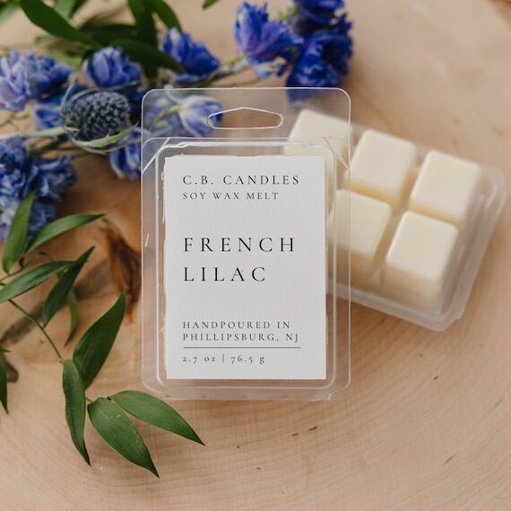 French Lilac Wax Melt, 100% Soy, Handmade, Fl...