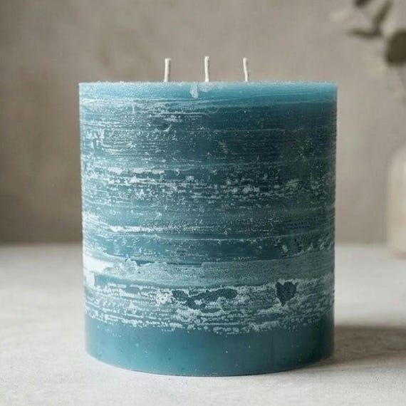 Lagoon Three-Wick 6 Inch Pillar | The Ocean S...