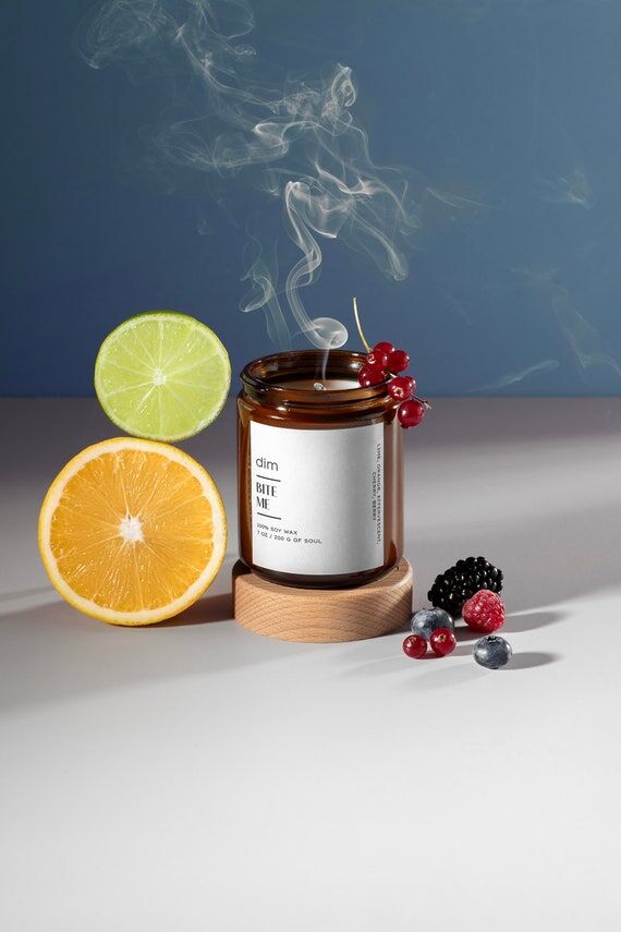 Sweet Citrus Love: Hand-Poured Soy Candle wit...