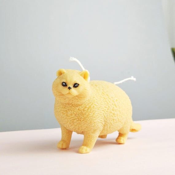Chubby Cat Candle: Scented Pet Lover Gift...