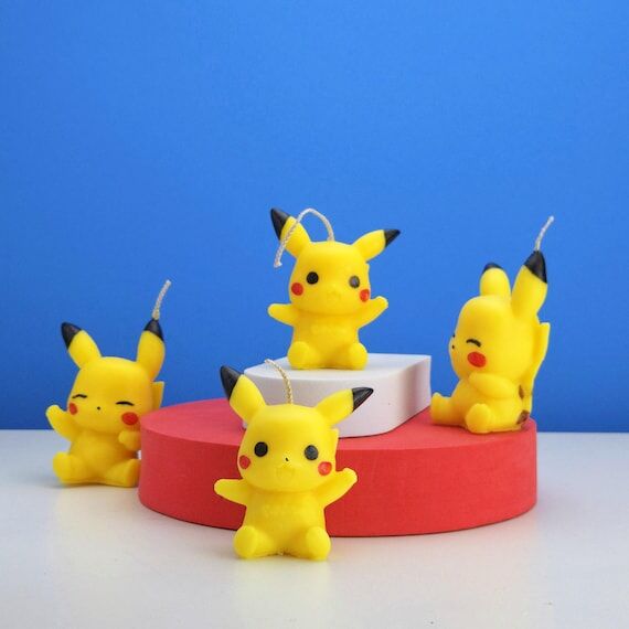 Pokemon Inspired Candle| Pikachu Candle | Cut...
