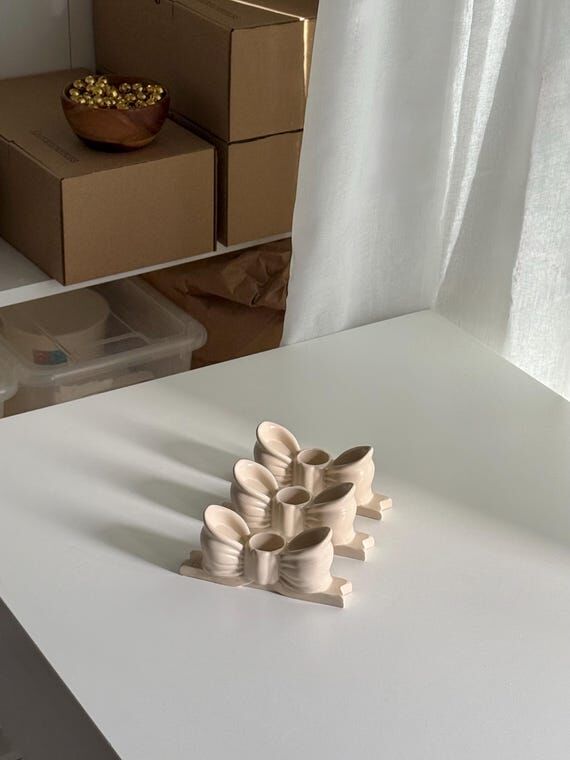 Taper candle holder | Bow | Candlestick...