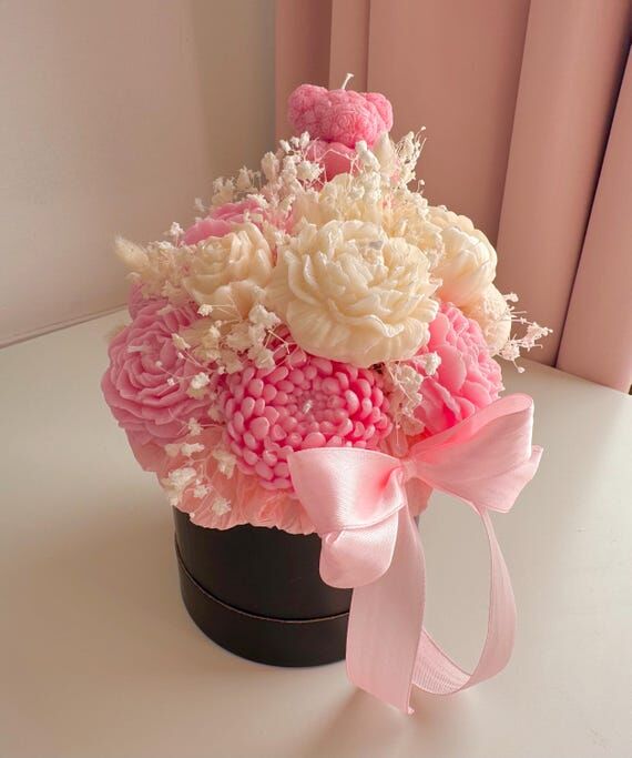 Handmade Flower Candle Bouquet | Birthday Gif...