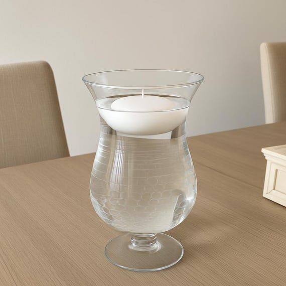 Handmade White Floating Disc Candles | Weddin...