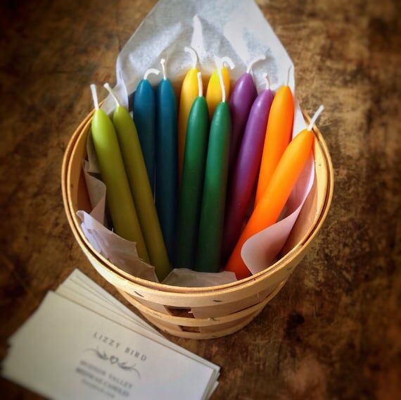 6” Beeswax Candles - One Pair - Short Taper...