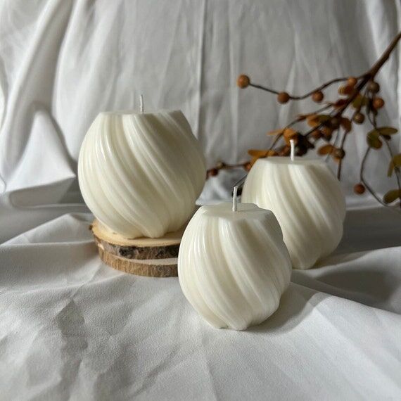 Twisted Candle, Spiral candles, Cute Handmade...