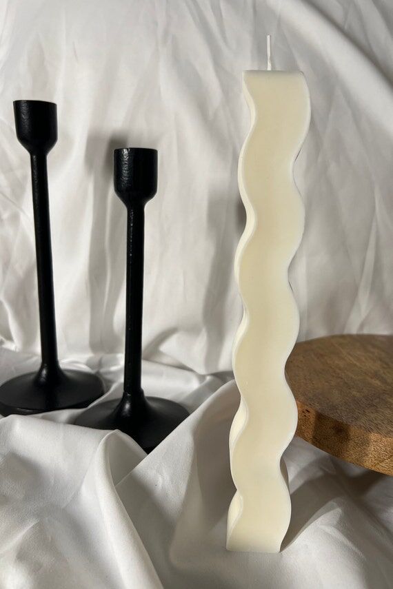 Zig Zag candle, Cute wavy Shaped candle, hand...