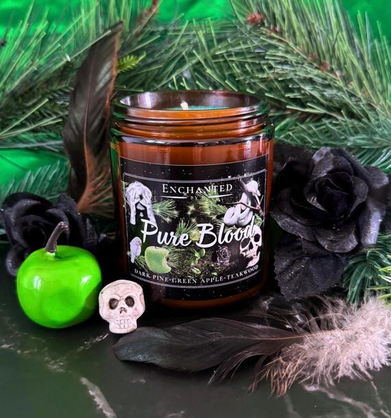 Pure Blood Candle | Dark Pine, Green Apple & ...