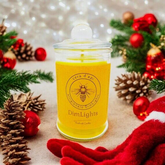 SCENTED CANDLE in a jar beeswax...