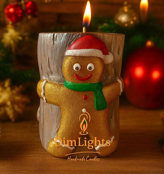 Gingerbread Man Christmas Candle...