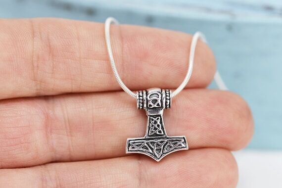 Sterling Silver Thor’s Hammer Necklace – ...